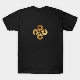 Shimane Prefecture Symbol in Gold Faux T-Shirt